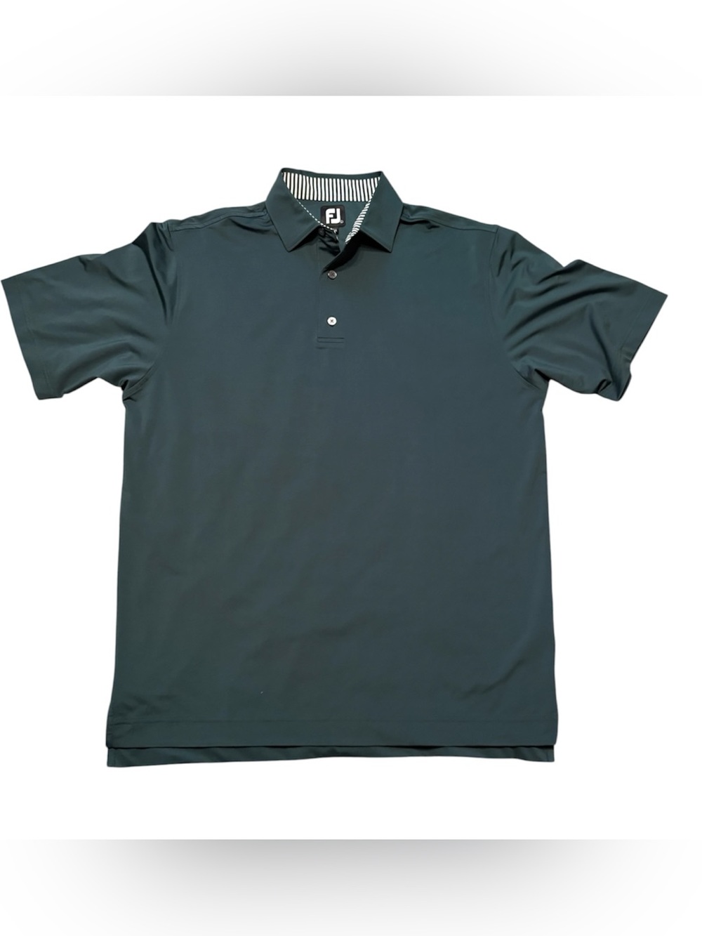 FootJoy Men's Forest Green Performance Polo with Contrast Collar
